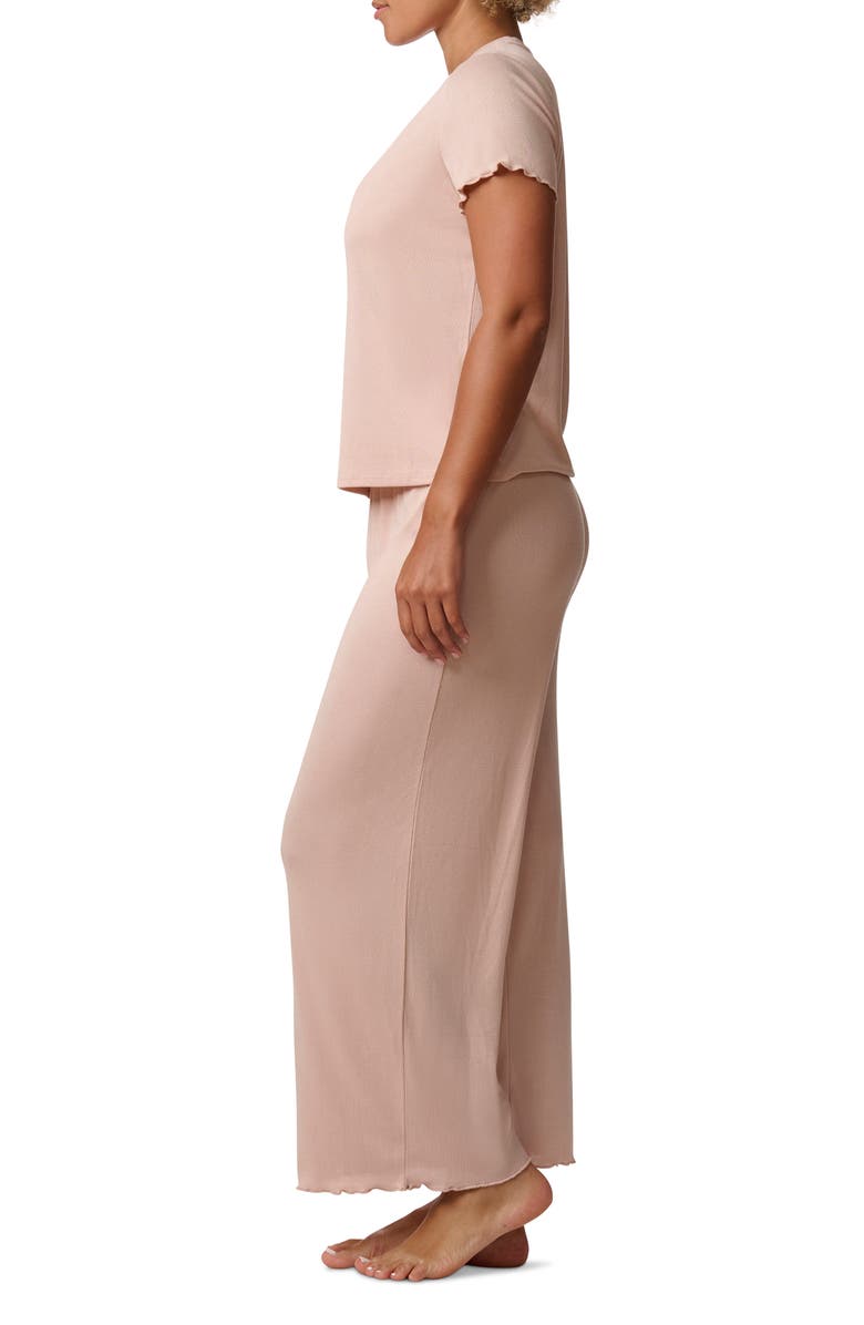 Splendid Heart Pointelle Crop Pajamas, Alternate, color, 