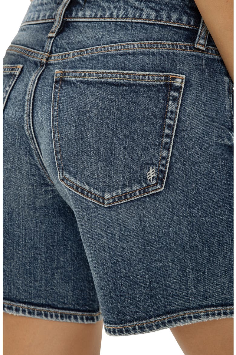 Suki High Waist Long Denim Shorts, Alternate, color, SATELLITE
