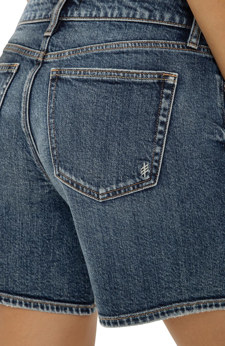 Silver Jeans Co. Suki High Waist Long Denim Shorts, Alternate, color, Satellite