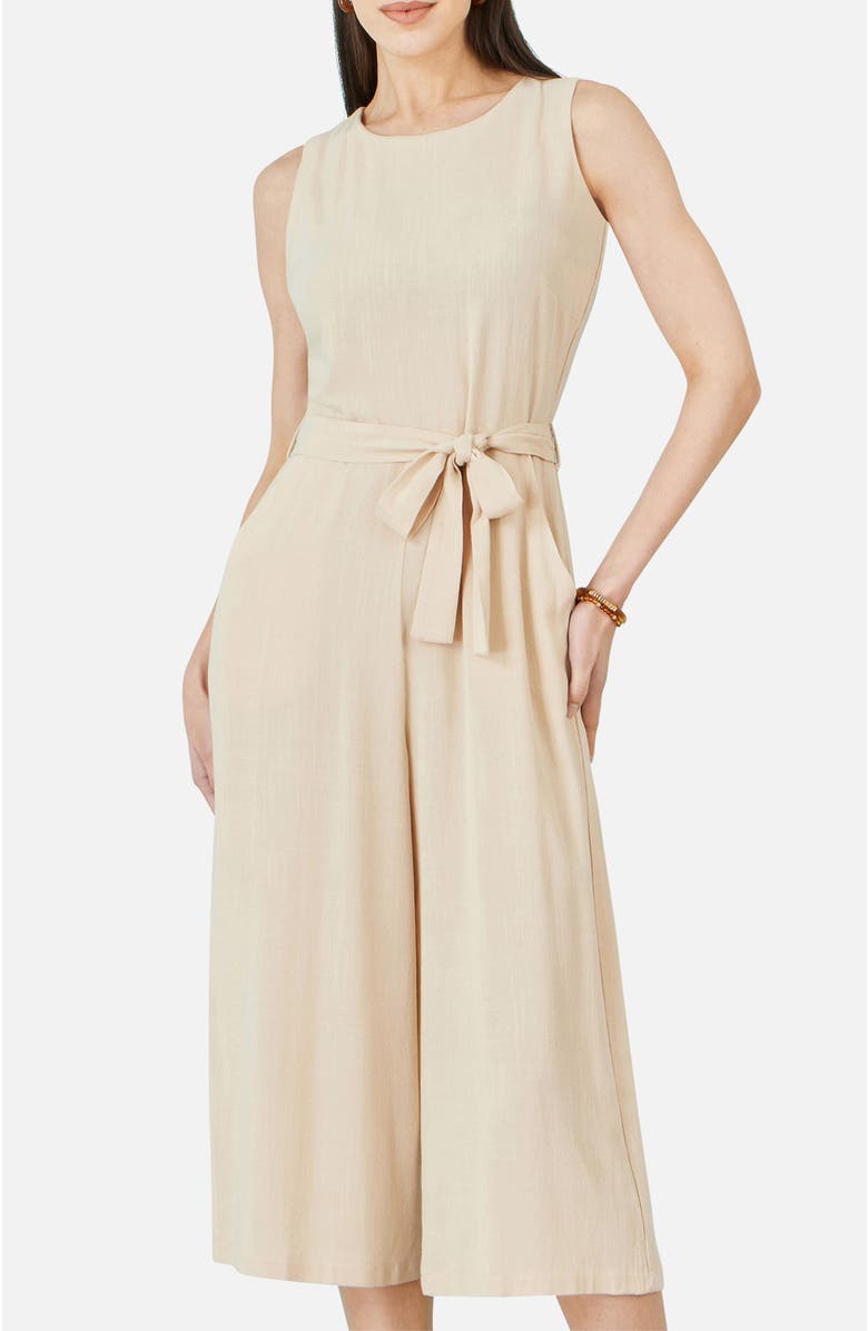 Yumi Viscose Culotte Jumpsuit, Alternate, color, Natural