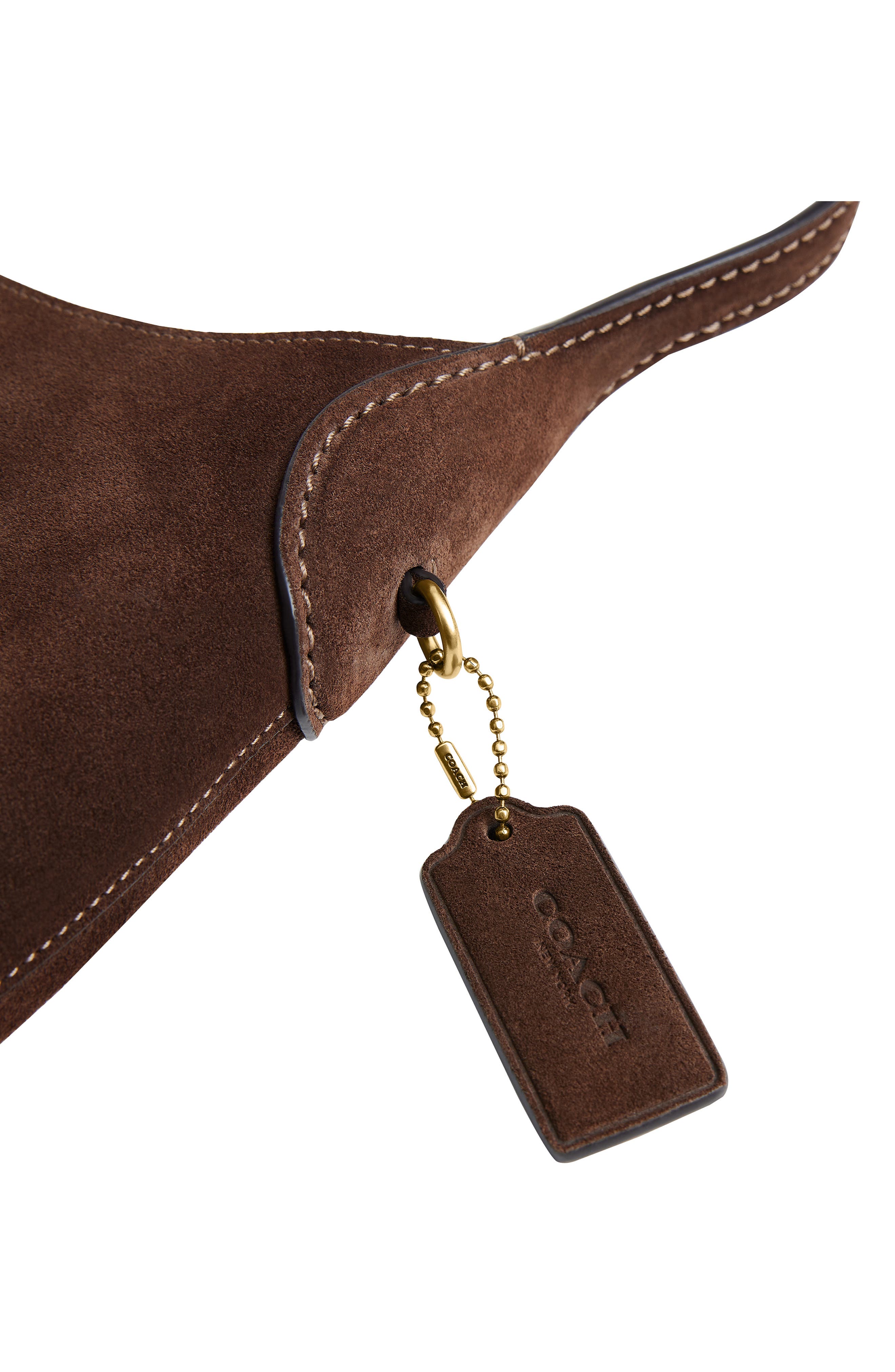 Brooklyn 26 Suede Shoulder Bag, Alternate, color, B4/ DARK CHOCOLATE