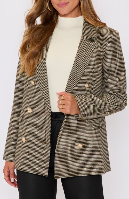 Vici Collection Margaret Plaid Double Breasted Blazer In Gray