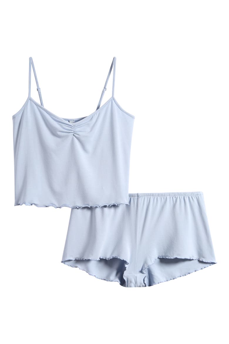 Sleep Crop Camisole Pajamas, Alternate, color, ZEN BLUE