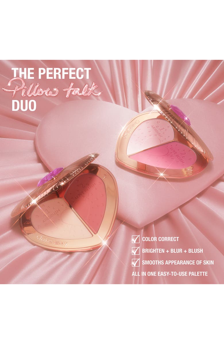 Charlotte Tilbury Pillow Talk Soulmates Airbrush Flawless Finish Brightening & Blur Blush Powder Pallete, Alternate, color, 
