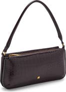 MANGO Habana Croc Embossed Faux Leather Shoulder Bag