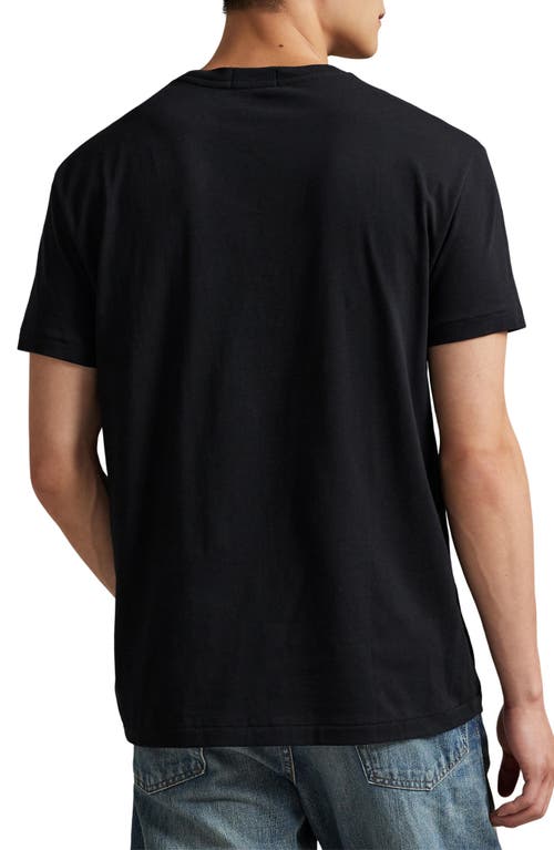Polo Ralph Lauren Slim-fit Crew Neck T-shirt With Graphic Bear Print In Black