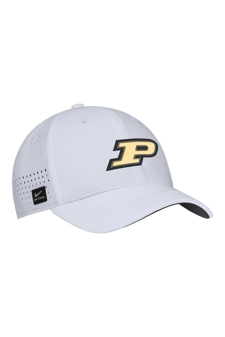 Men's Nike White Purdue Boilermakers 2025 On-Field Performance Flex Hat, Main, color, White