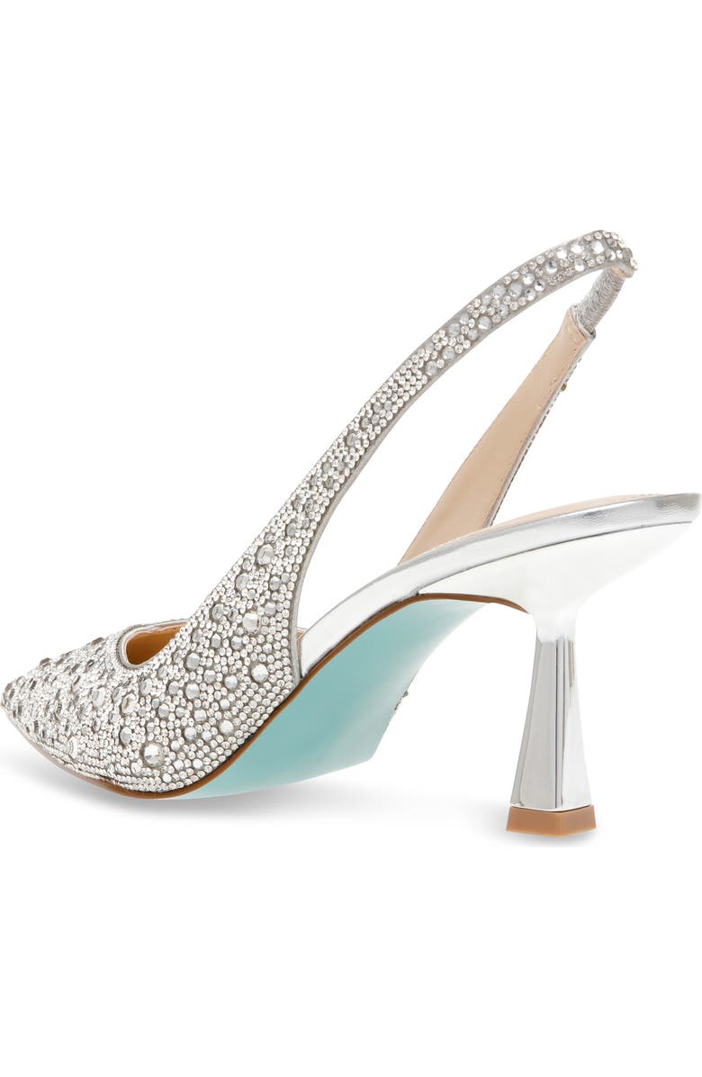 Betsey Johnson Clark Slingback Pointed Toe Pump, Alternate, color, Silver
