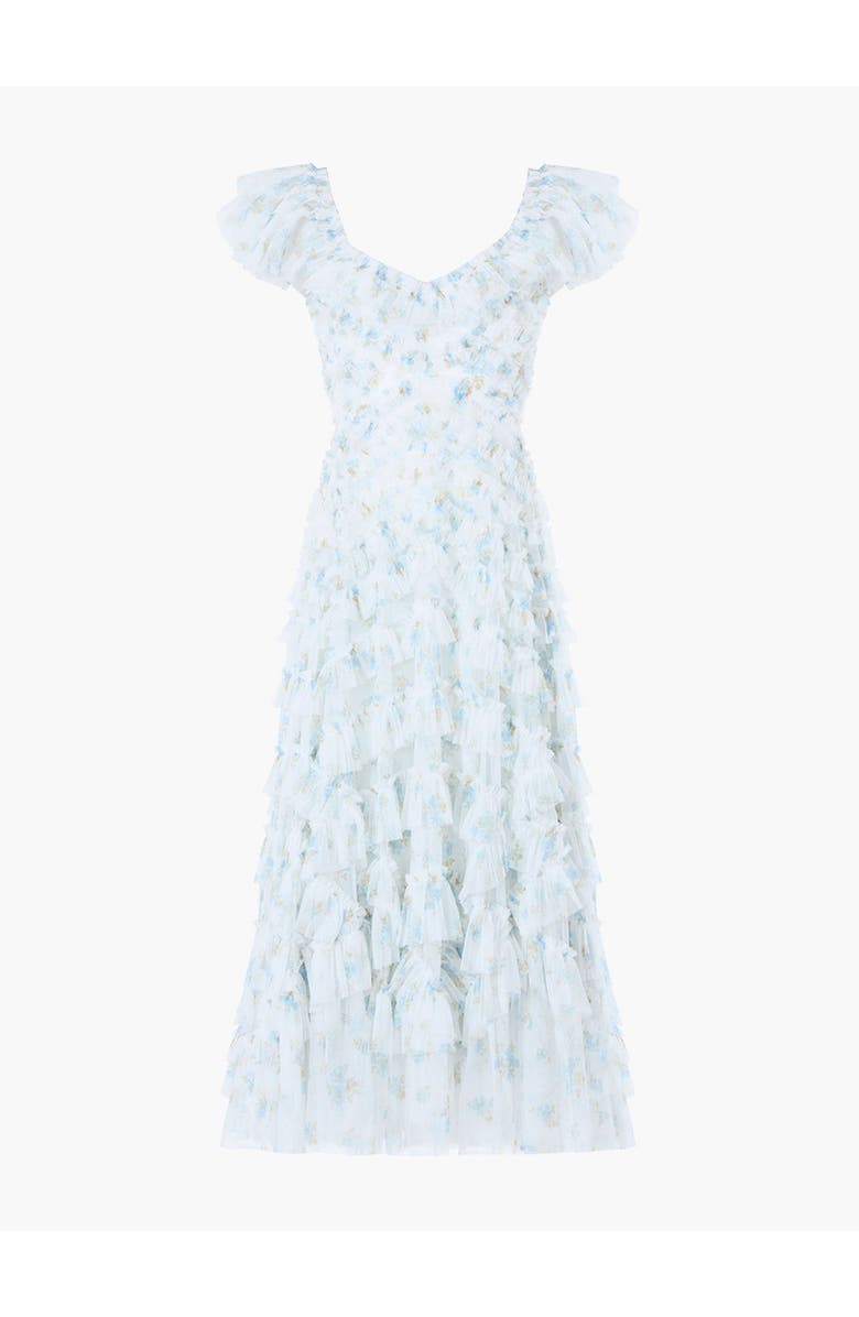 Needle & Thread Magnolia Ditsy Lola Ballerina Dress, Alternate, color, White/Aqua