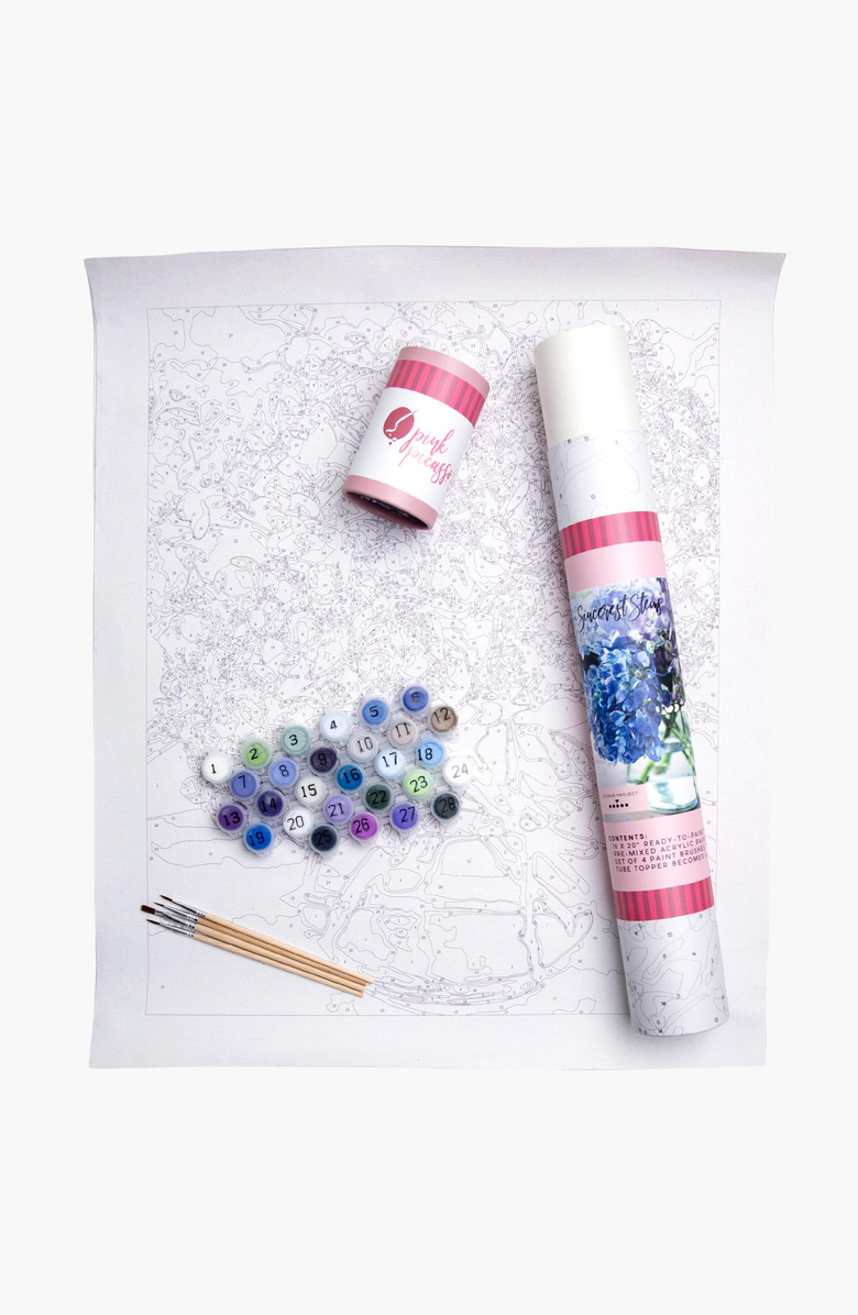 Pink Picasso Kits Sincerest Stems Paint by Numbers Kit, Alternate, color, Blues / Purples