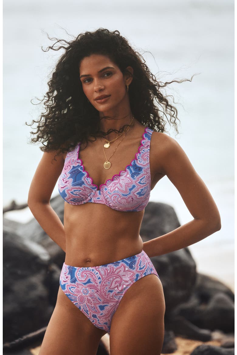 Island Cays High Waist Bikini Briefs, Alternate, color, PARADISO BLU