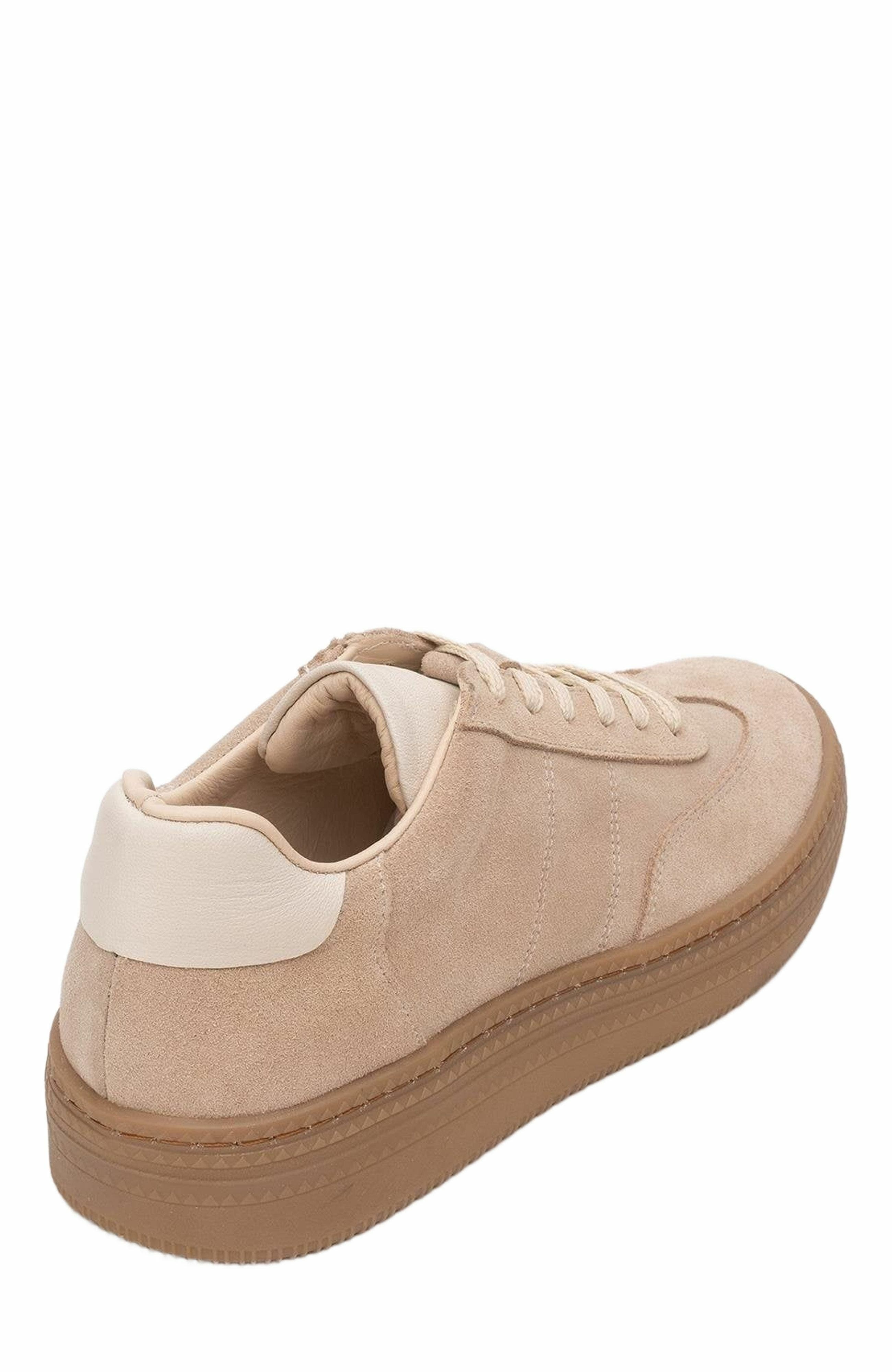 Forever & Always Shoes Fyore Leather Sneakers, Alternate, color, Beige Suede Leather