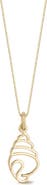 Ember Fine Jewelry 14K Gold Shell Pendant Necklace