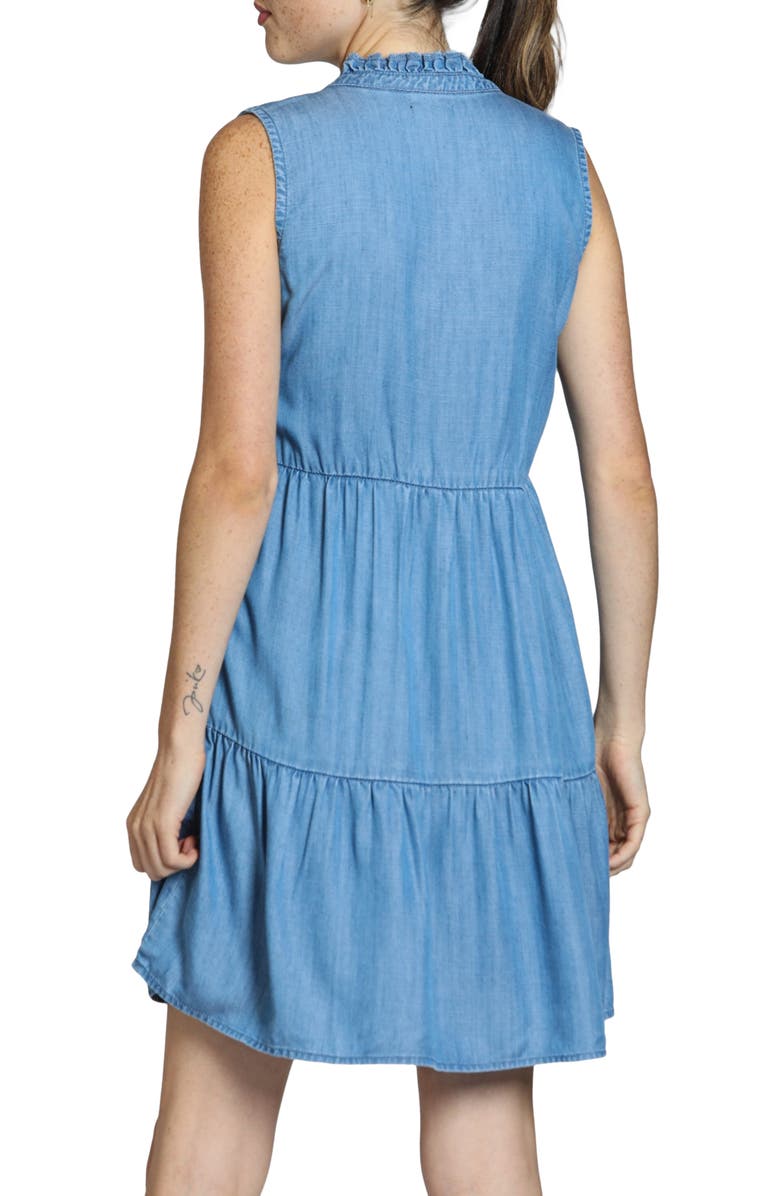 APNY Sleeveless Tiered Dress, Alternate, color, Light Indigo