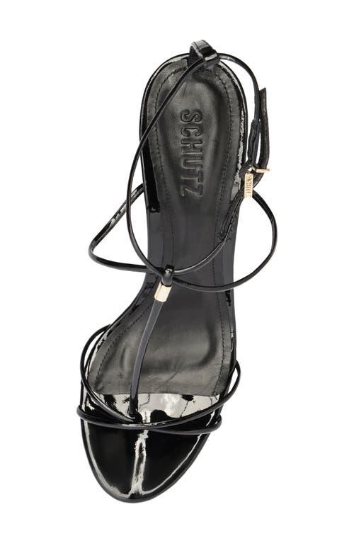 Schutz Jules Ankle Strap Sandal In Black