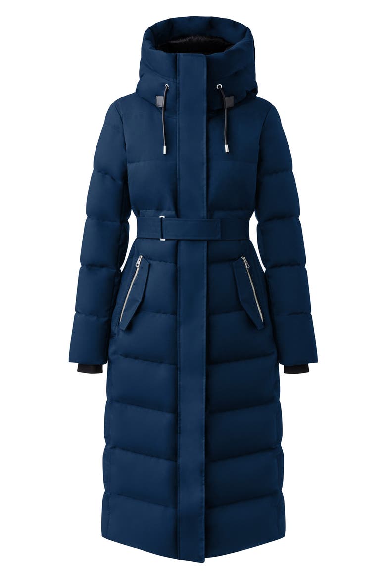 Shyla 800 Fill Power Down Coat with Removable Quilted Bib, Alternate, color, NAVY