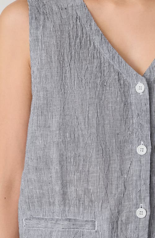 Eileen Fisher Tie Back Organic Linen Vest