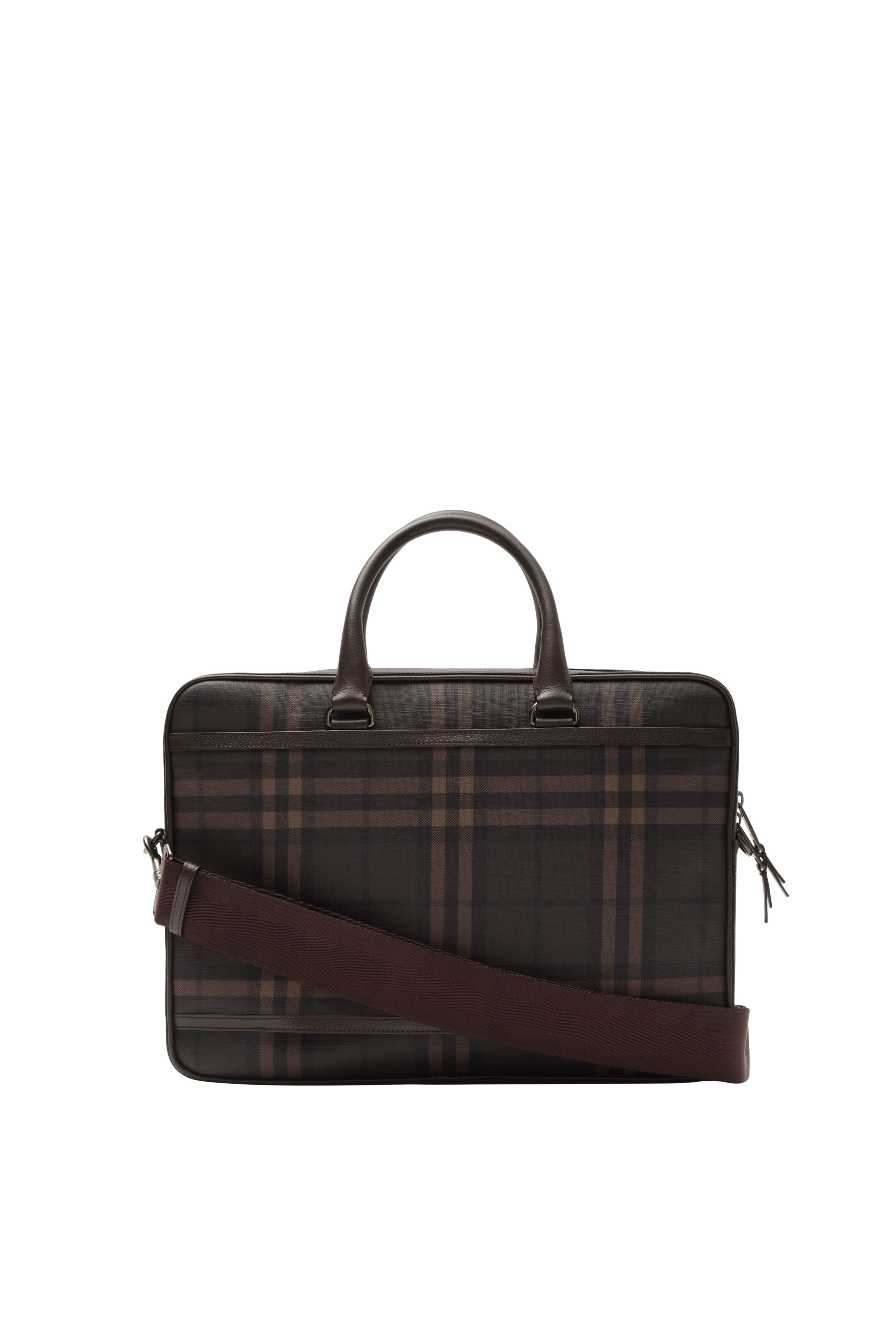 City Check Briefcase, Alternate, color, Dark brown