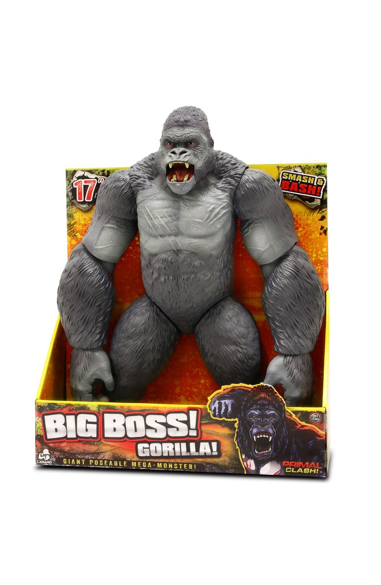 Lanard Primal Clash! 17 Inch Big Boss Gorilla, Main, color, Multicolored