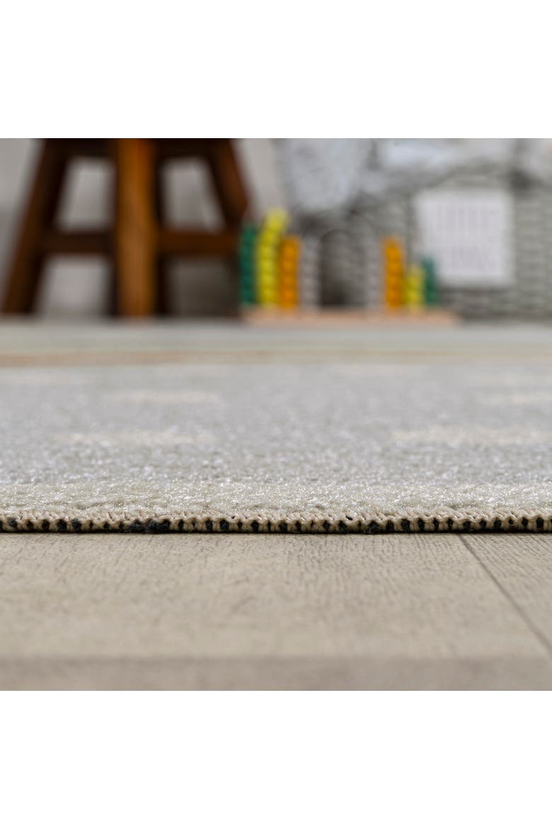 Minha Rainbow Dot Modern Machine-Washable Area Rug, Alternate, color, Gray/Ivory/Yellow