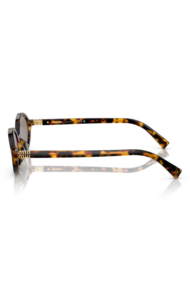 Miu Miu 50mm Oval Sunglasses, Alternate, color, Honey Havana