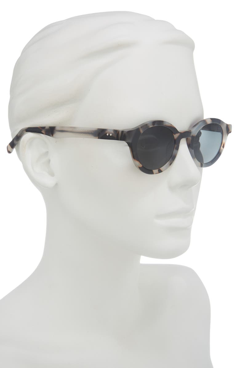 eyebobs TV Party 41mm Polarized Round Sunglasses, Alternate, color, Matte Grey Tort / Grey