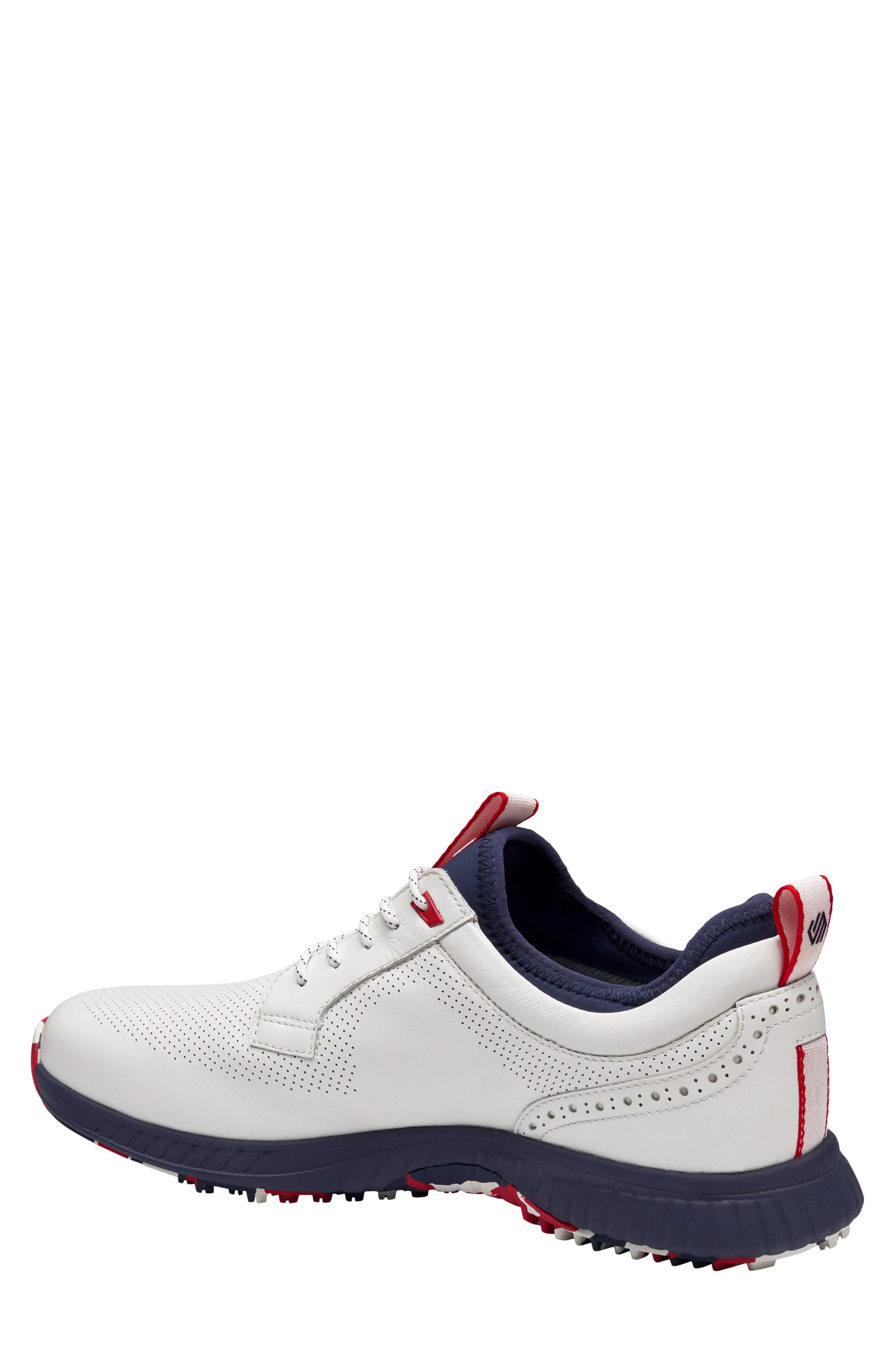 Johnston & Murphy H6 Luxe Waterproof Sneaker, Alternate, color, White/ Navy Waterproof