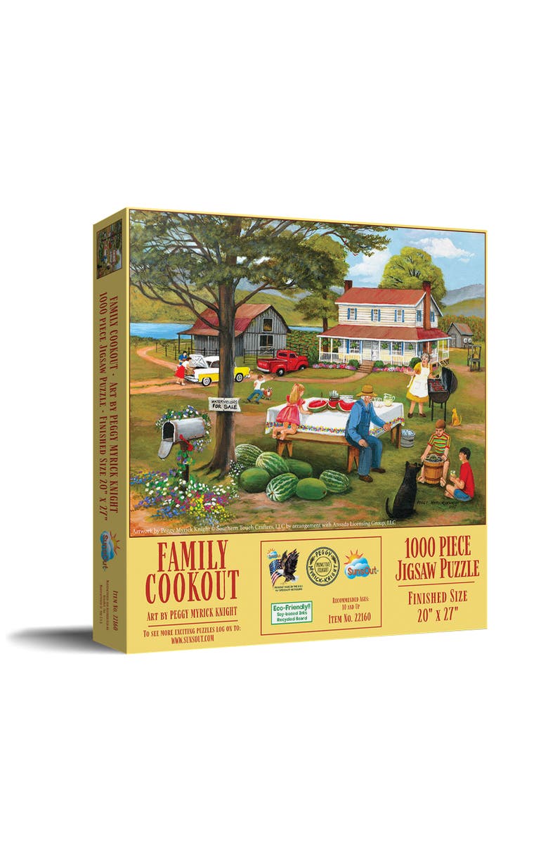 Sunsout Family Cookout 1000 piece Jigsaw Puzzle for Adults, Main, color, Multicolor