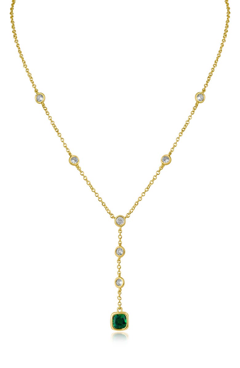 CZ by Kenneth Jay Lane Cubic Zirconia Station Y-Necklace, Main, color, 
