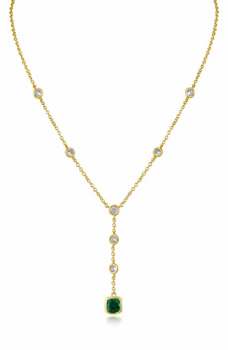 CZ by Kenneth Jay Lane Cubic Zirconia Station Y-Necklace