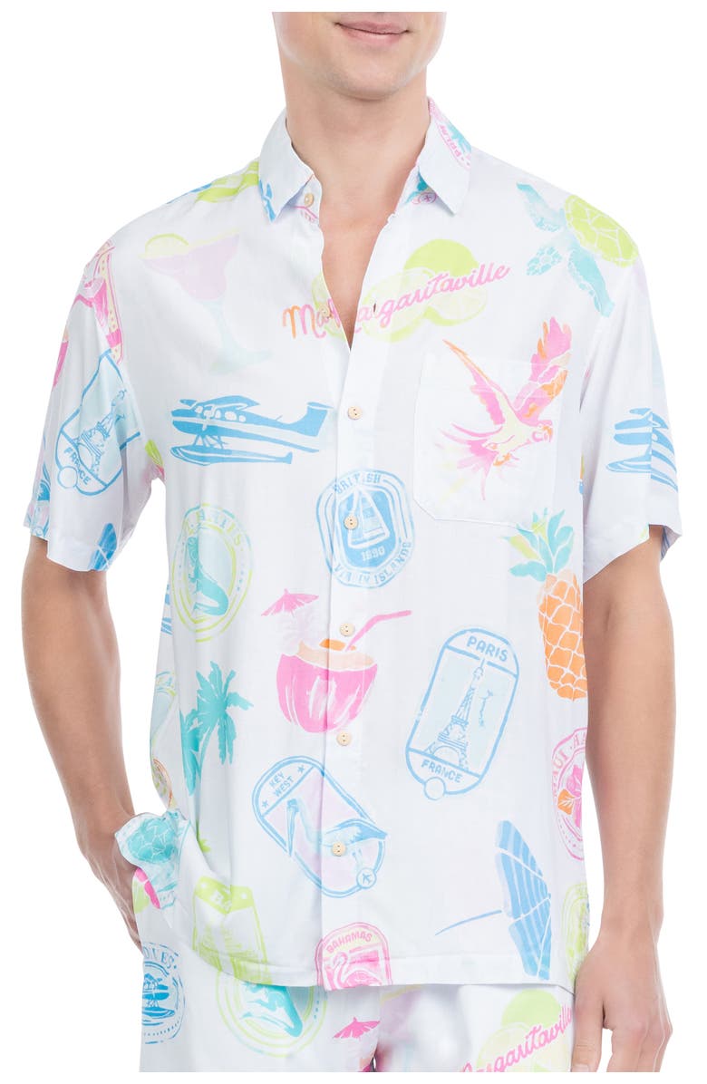 Kenny Flowers Margaritaville by Kenny Flowers - The Changes in Latitude - Short Sleeve Shirt, Main, color, 