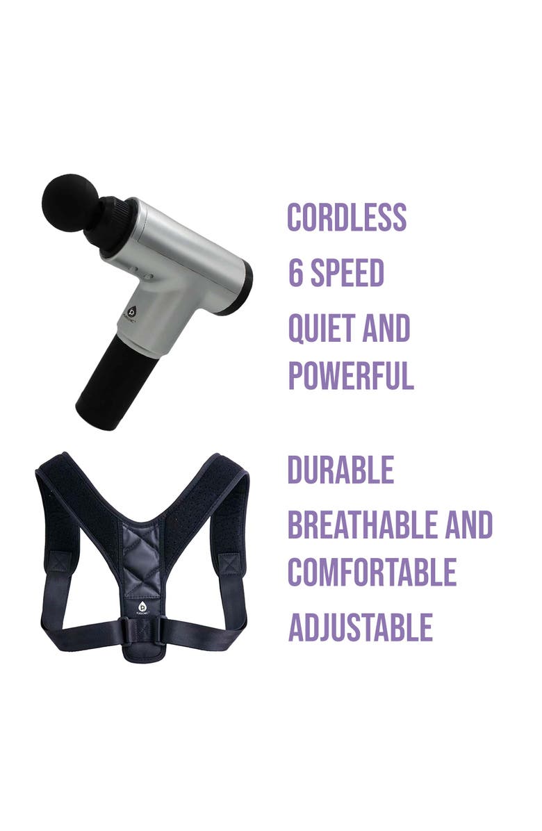 PURSONIC Ultimate Pain Relief and Posture Support Bundle, Alternate, color, Black