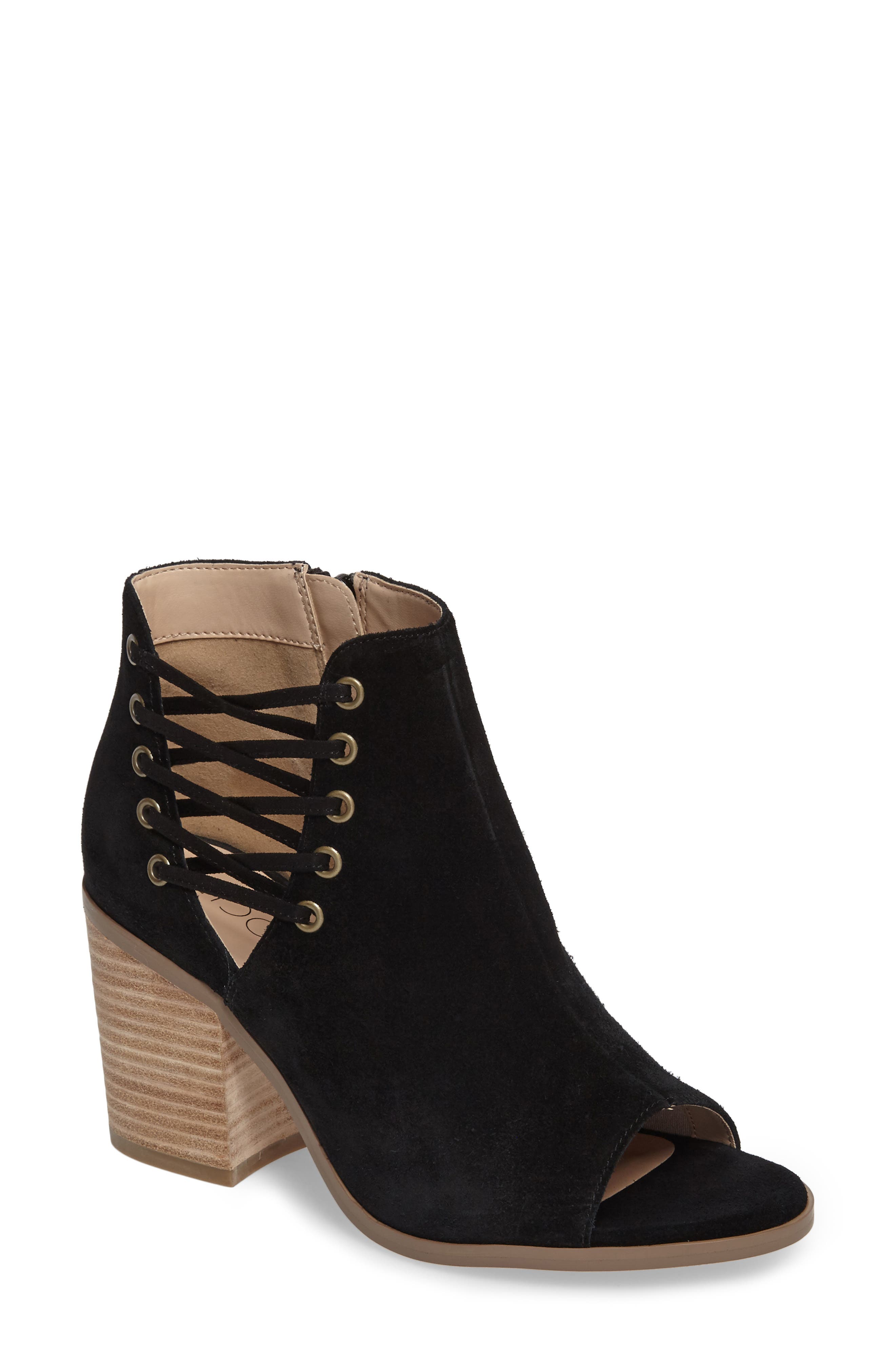 Sole Society Beechwood Peep Toe Bootie, Main, color, 