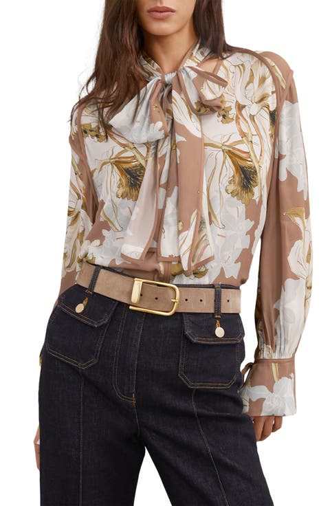 Maggie Tie Neck Floral Top