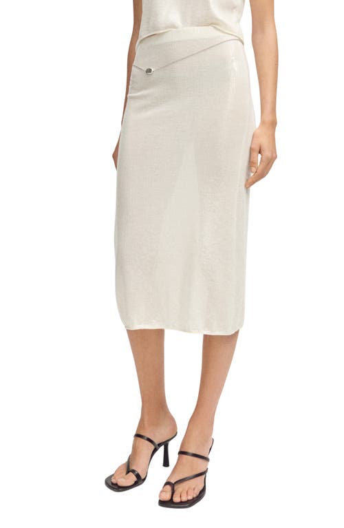 Mango Sequin Pencil Skirt