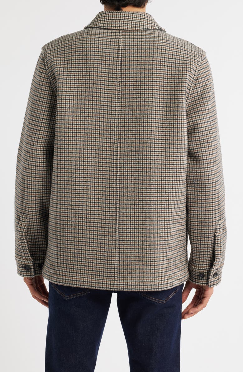 Brooks Brothers Houndstooth Check Double Face Wool Blend Jacket, Alternate, color, Multi Guncheck