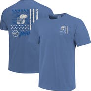 IMAGE ONE Men's  Royal Kansas Jayhawks Comfort Colors OHT Camo Overlay T-Shirt