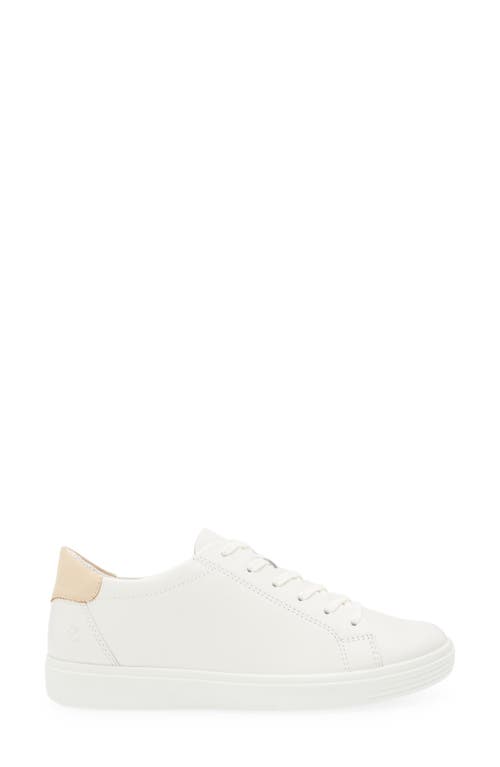 Ecco Classic Low Top Sneaker In White/powder