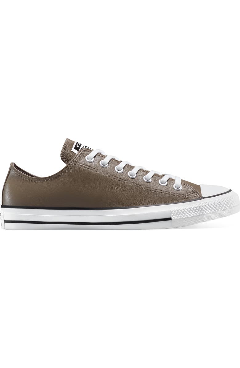 Converse Chuck Taylor All Star Leather Low Top Sneaker, Alternate, color, Classic Taupe/ White/ Black