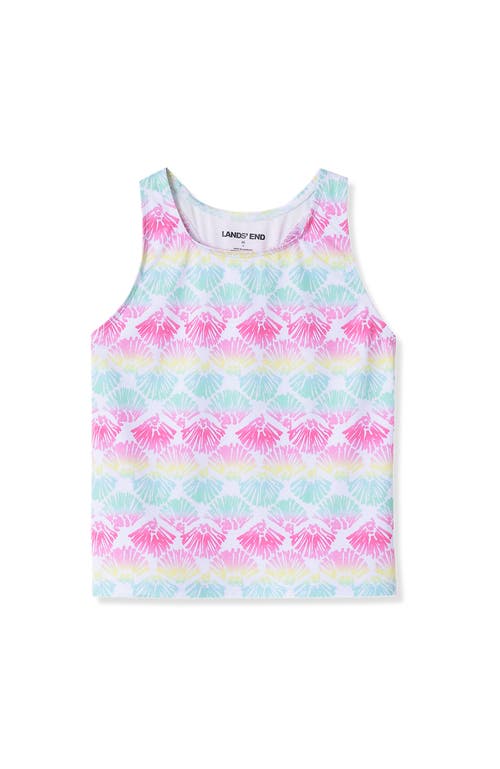 Lands' End Girls Slim Tankini Swimsuit Top In Pastel Shells