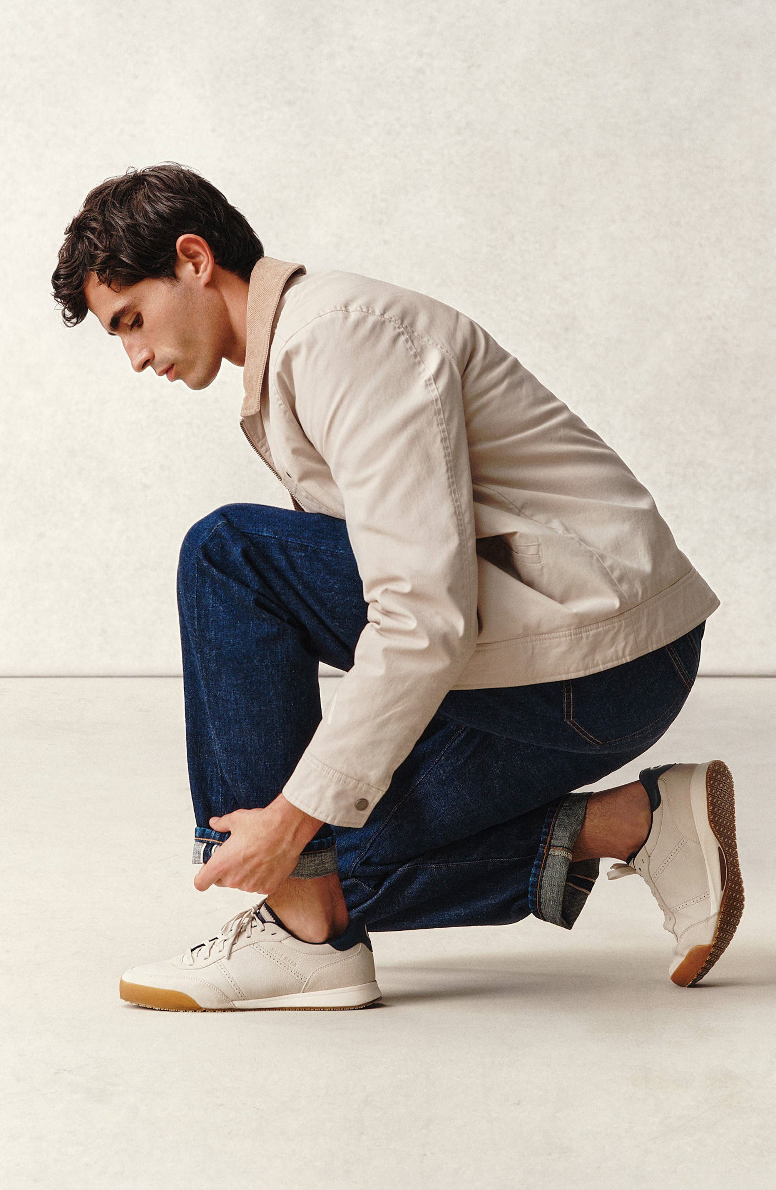 Cole Haan GrandPro Slimline Sneaker, Alternate, color, Ivory Nubuck / Silver Birch