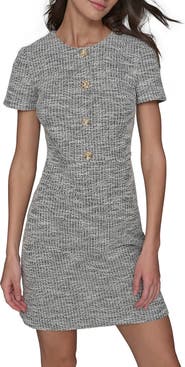 KARL LAGERFELD PARIS Flower Tweed Minidress