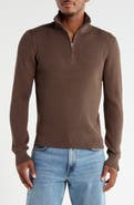 rag & bone Danton Quarter Zip Cotton Sweater