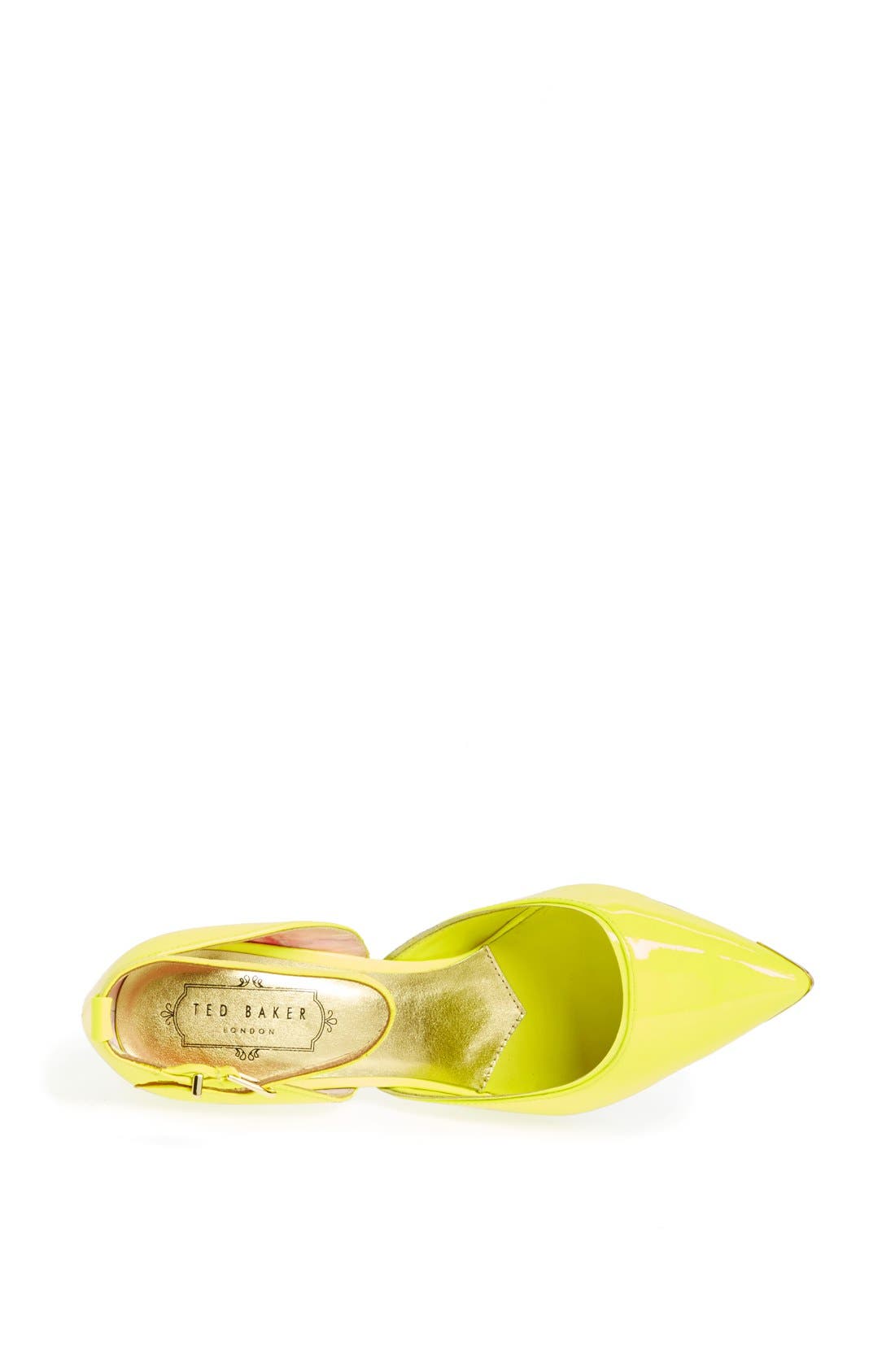 'Hariette' Patent Leather Pump, Alternate, color, YELLOW PATENT