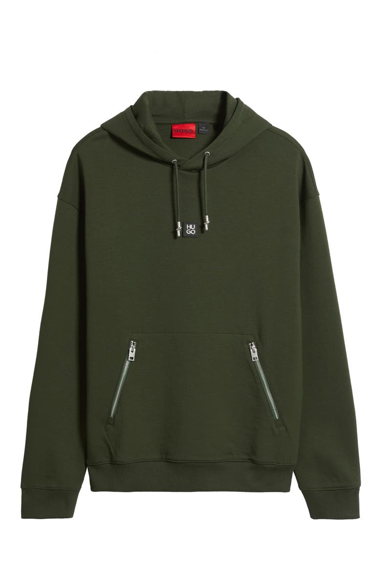 Dargen Knit Pullover Hoodie, Alternate, color, DARK GREEN