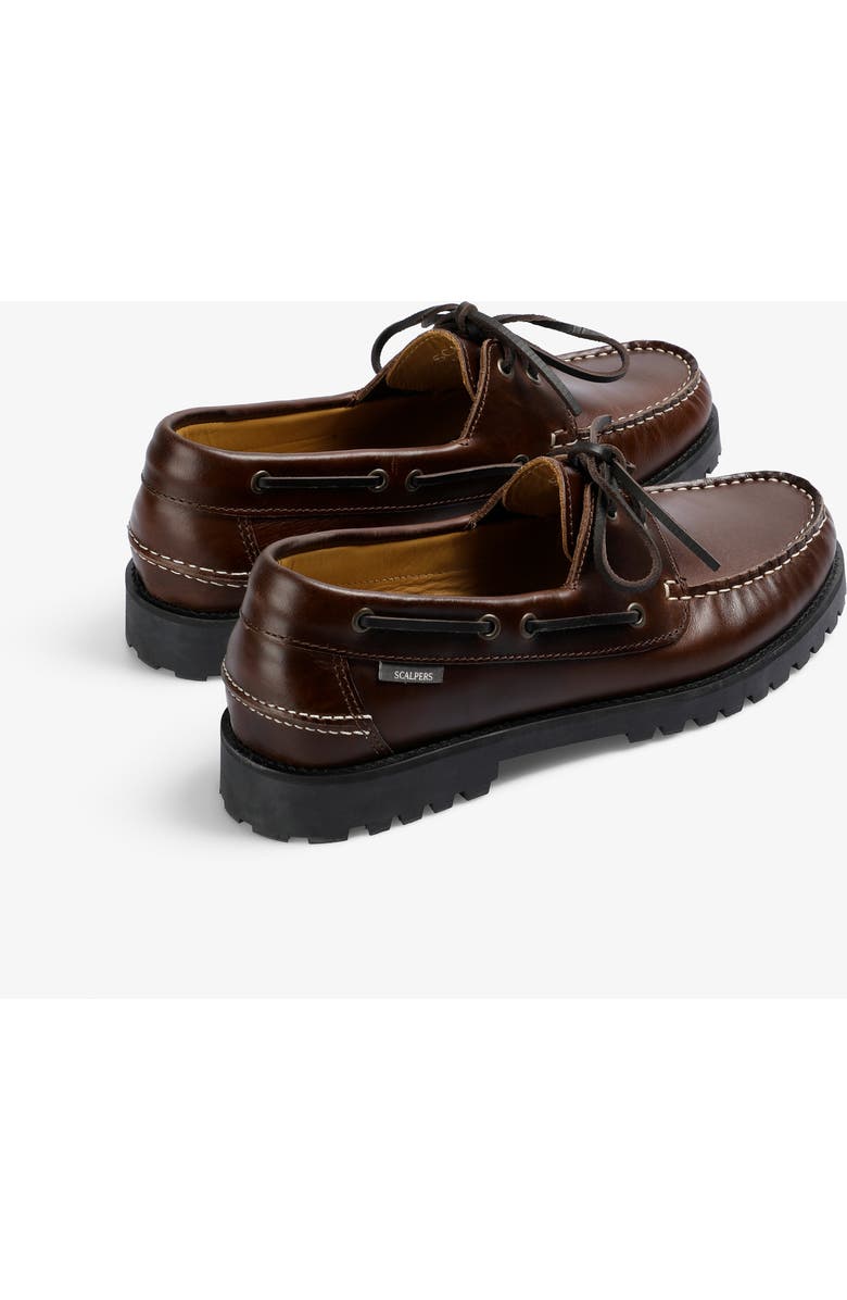 Scalpers Dan 2 Boat Shoes, Alternate, color, Darkbrown