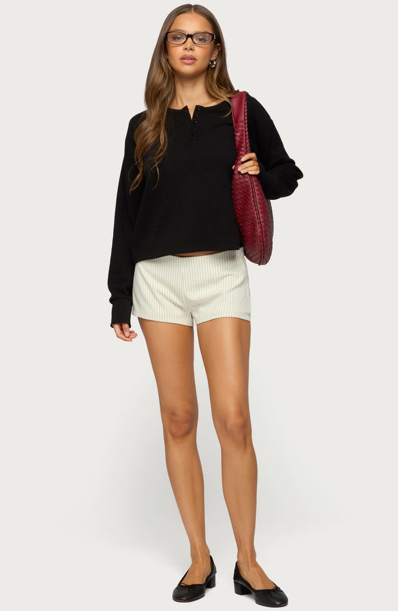 EDIKTED Deni Waffle Knit Henley, Alternate, color, 
