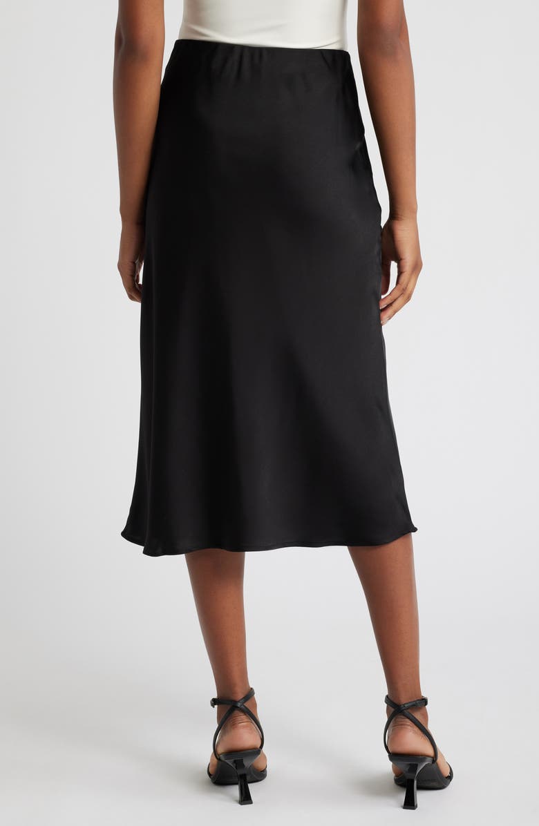 WAYF Porter Satin Midi Skirt, Alternate, color, 