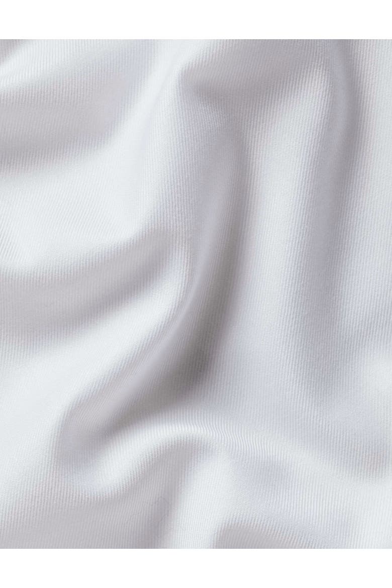 Non-Iron Twill with contrast blue buttons Shirt, Alternate, color, White