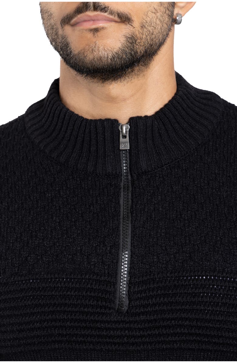 XRAY Honeycomb Knit Quarter-Zip Pullover Sweater, Alternate, color,